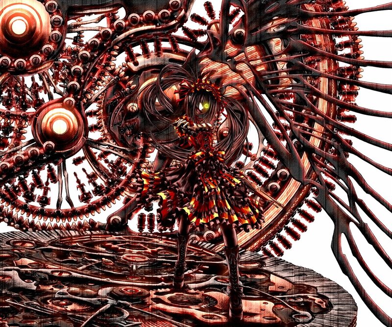 mechanical girl in gears