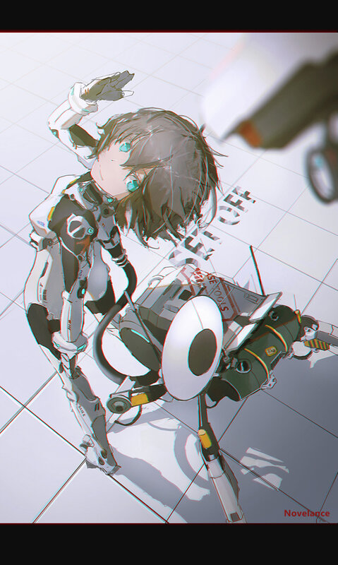 Mechanical Girl with Robot