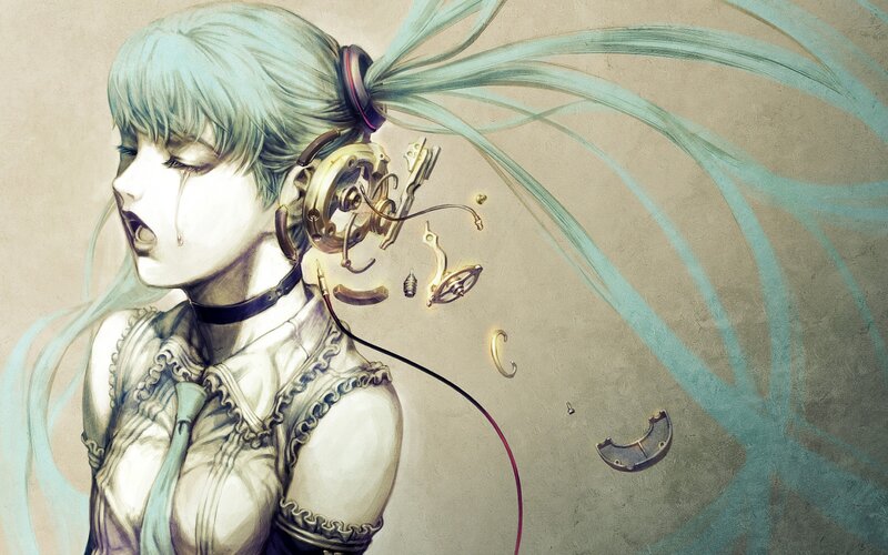 Mechanical Girl with Tears