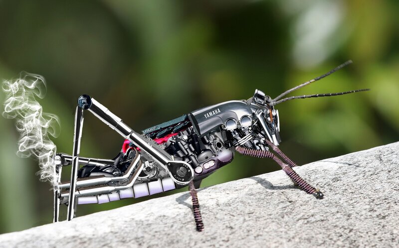 Mechanical Grasshopper — Gray