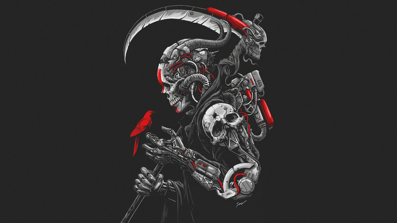 Mechanical Grim Reaper — Black