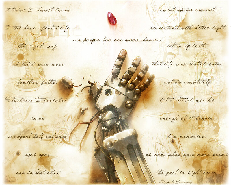 Mechanical Hand on Parchment