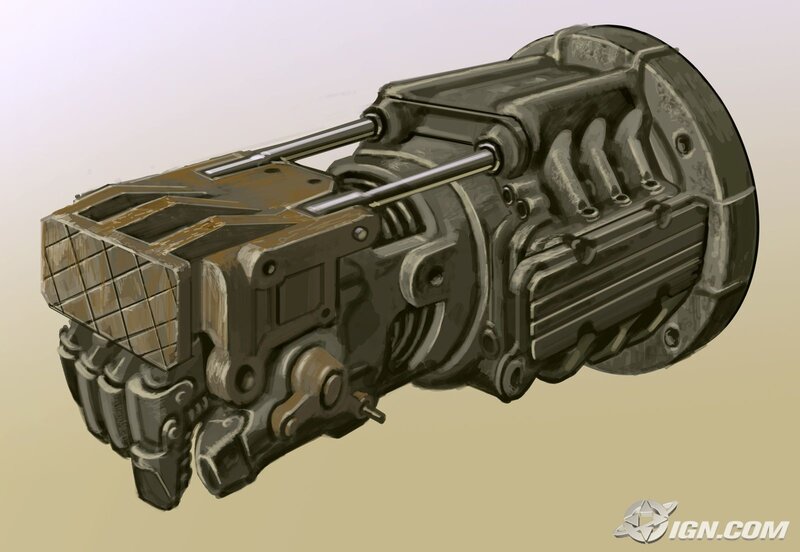 mechanical hand weapon concept