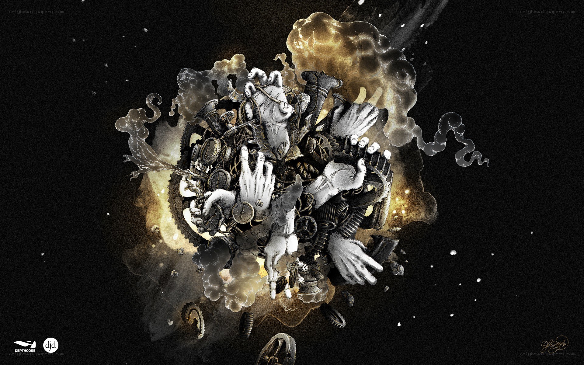 mechanical hands explosion