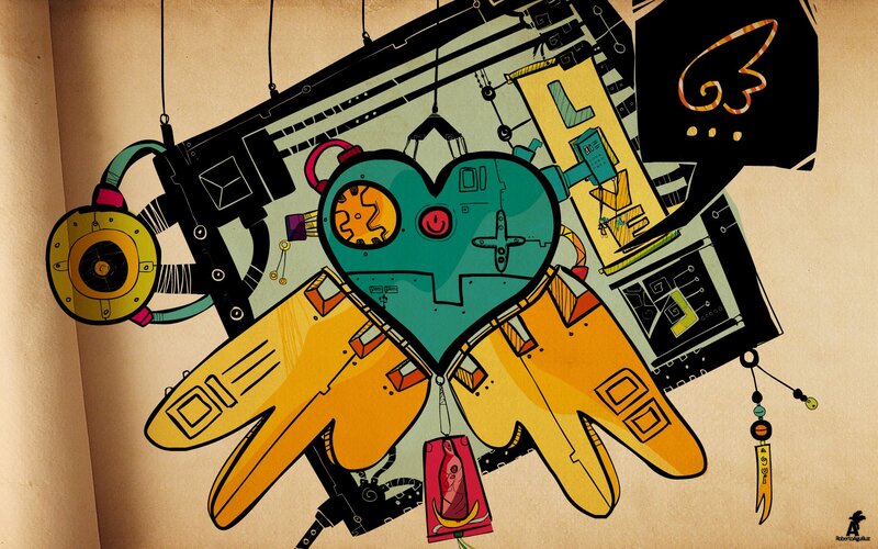 mechanical heart art