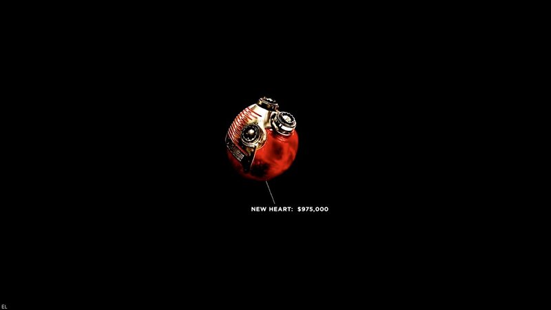 Mechanical heart with price tag