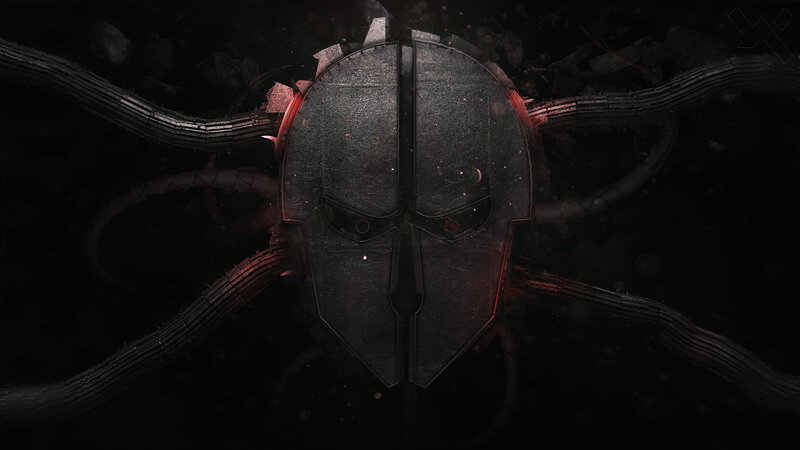 Mechanical Helmet with Tentacles