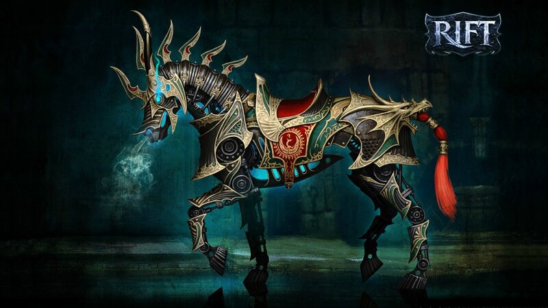 Mechanical Horse Creature — Black, Dramatic, Night, Digital Art