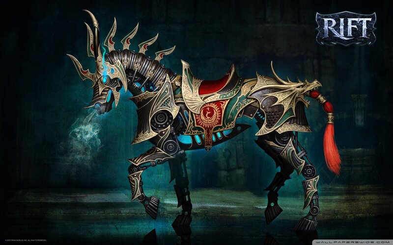 Mechanical Horse Creature — Black, Dramatic