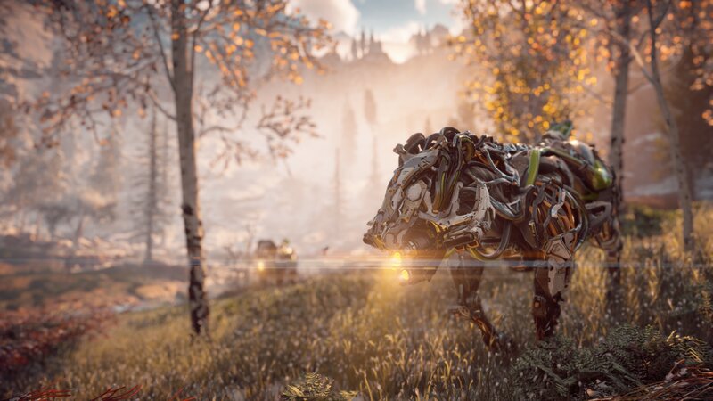 Mechanical Horse in Field — Green