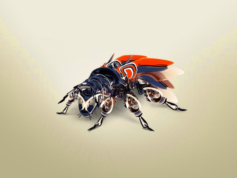 mechanical insect creature