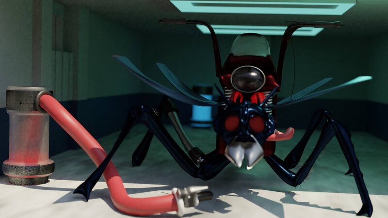 Mechanical Insect Creature — Black, Dark