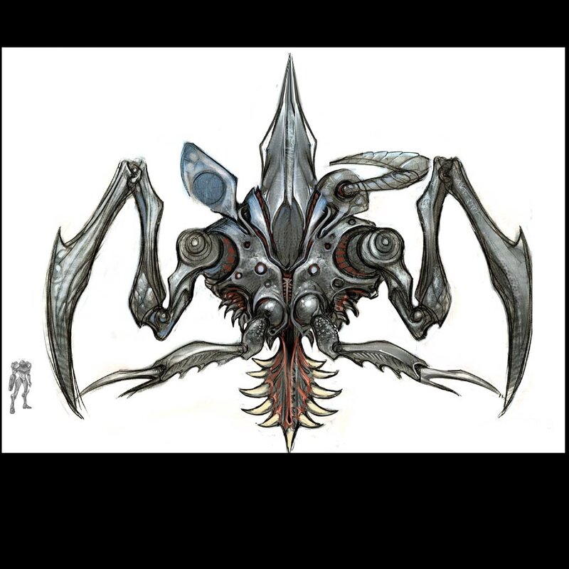 Mechanical Insect Creature — Gray, Dramatic