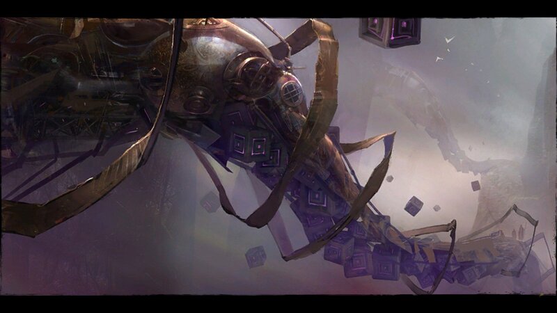 mechanical insect in fog