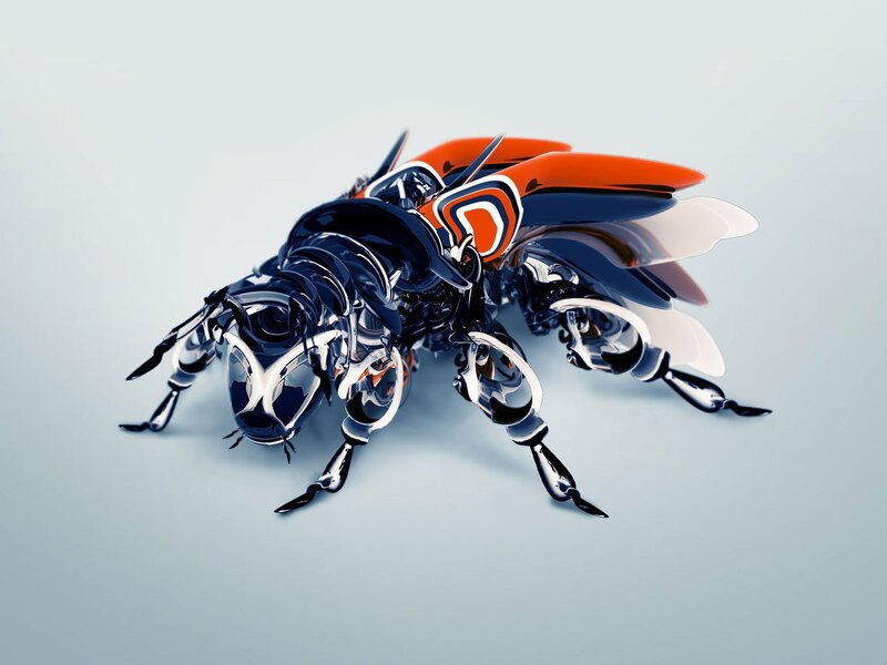 Mechanical Insect Robot — Black