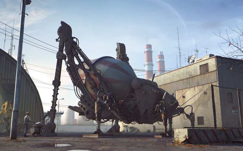 Mechanical Insect Robot — Gray