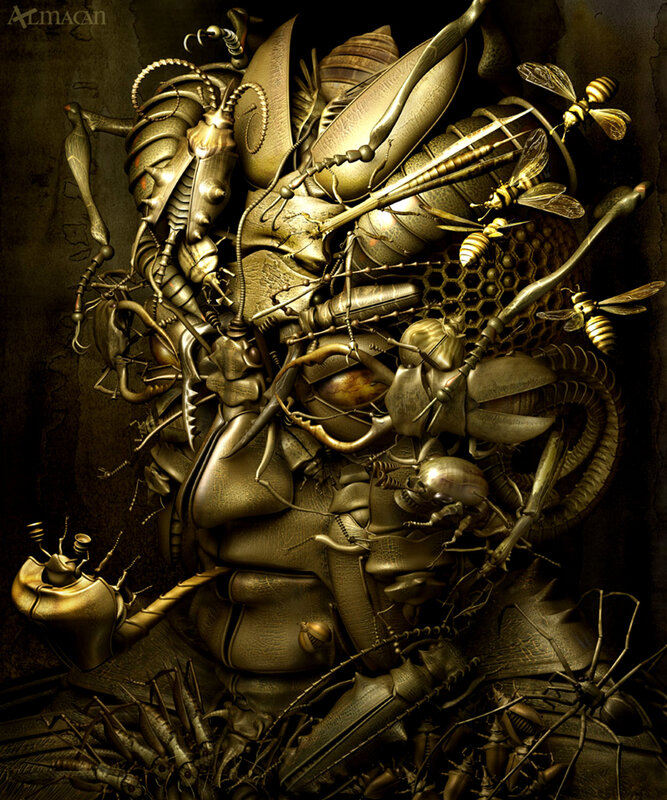 Mechanical insect sculpture