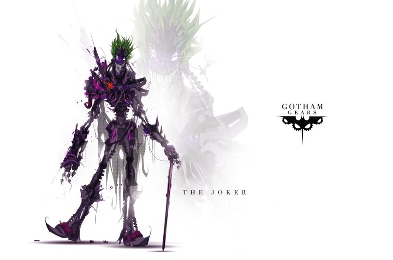 Mechanical Joker Figure — Purple