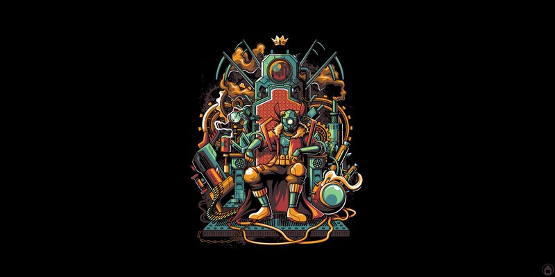 Mechanical King on Throne