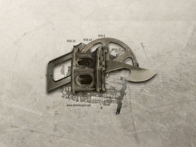 mechanical knife collage