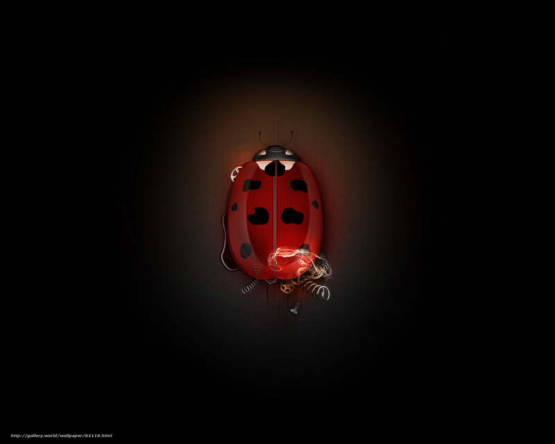 Mechanical ladybug artwork