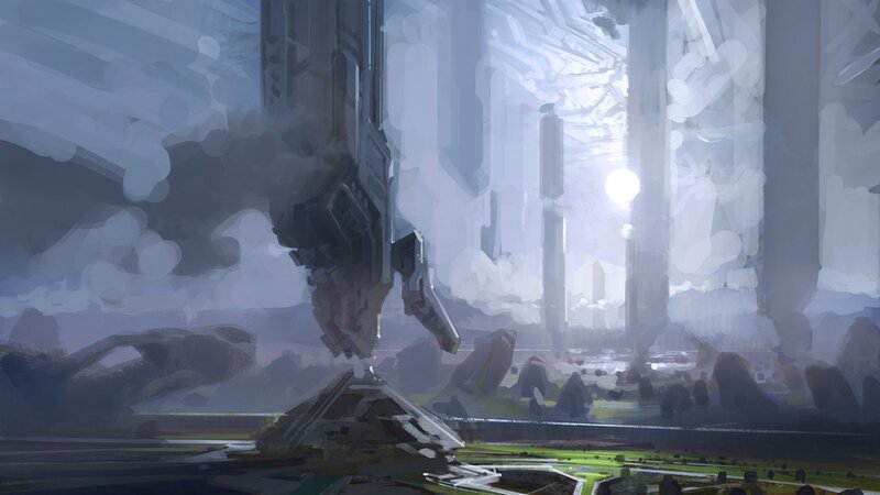 Mechanical Leg on Alien Terrain