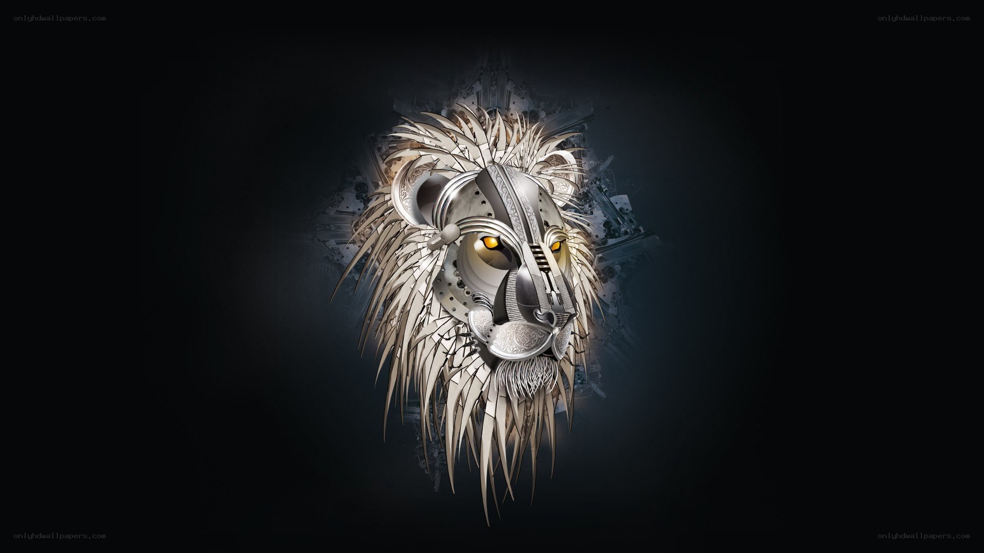 mechanical lion head art