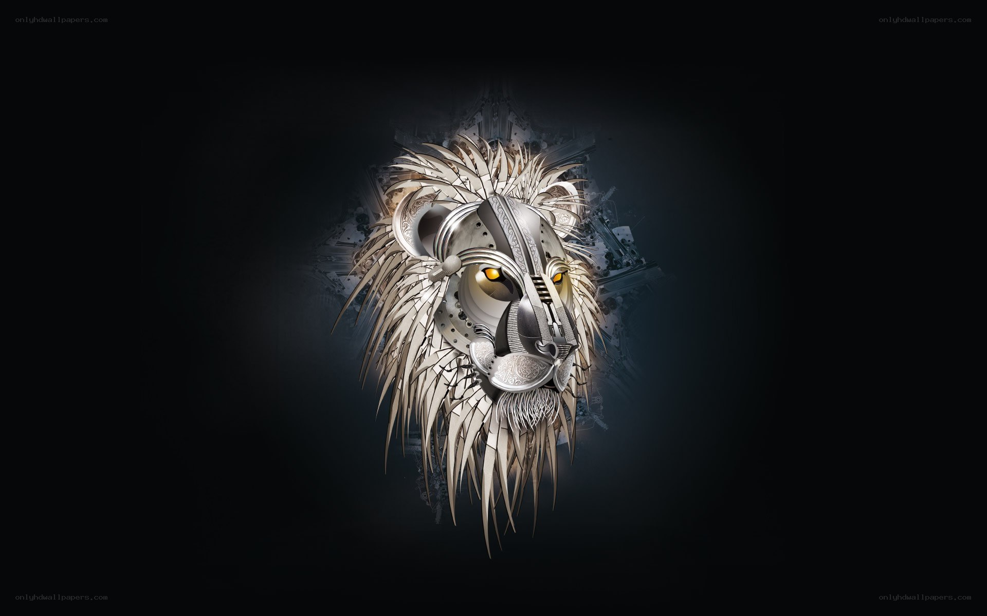mechanical lion head art