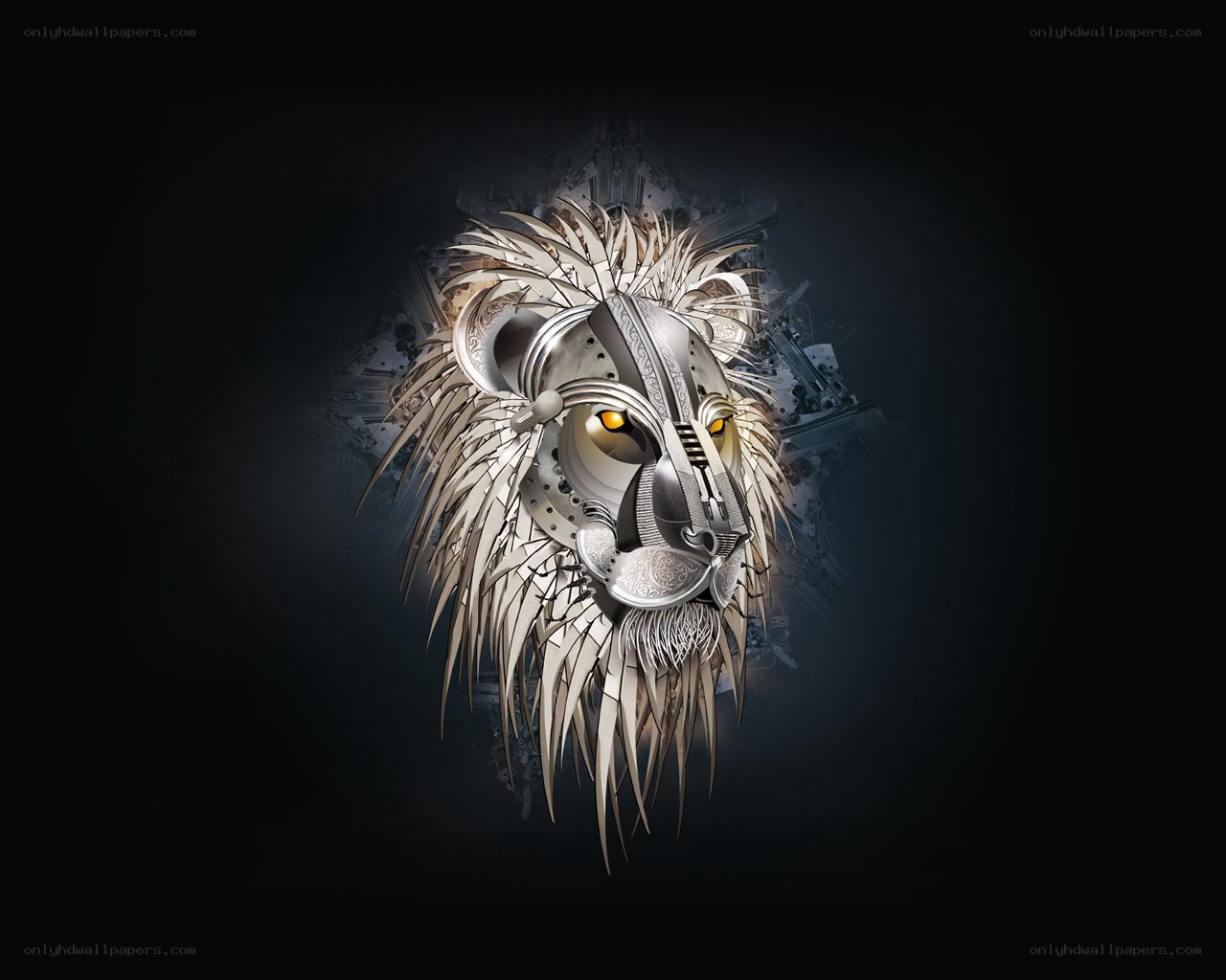 mechanical lion head art