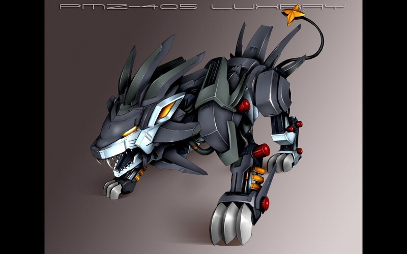 Mechanical Lion Robot — Gray