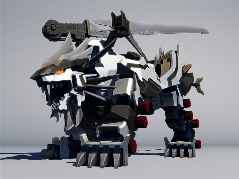 Mechanical Lion Robot — White