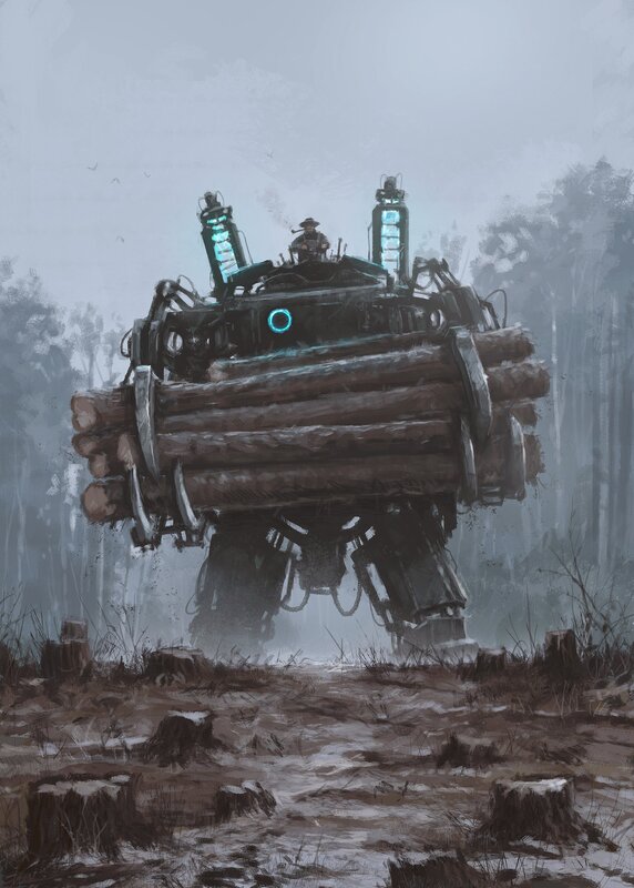 Mechanical Lumberjack Robot