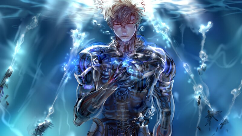 Mechanical Man Underwater