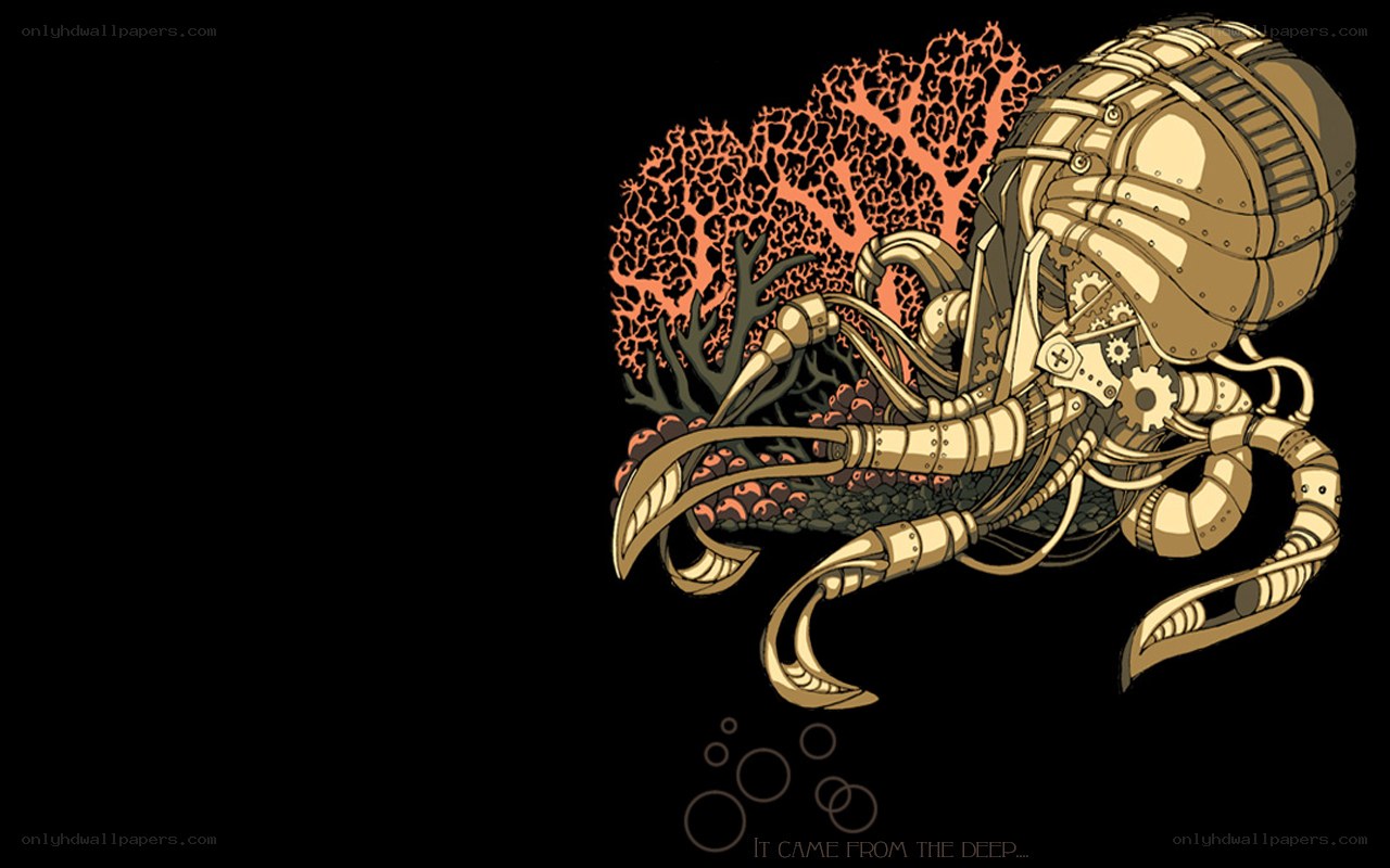 mechanical octopus artwork