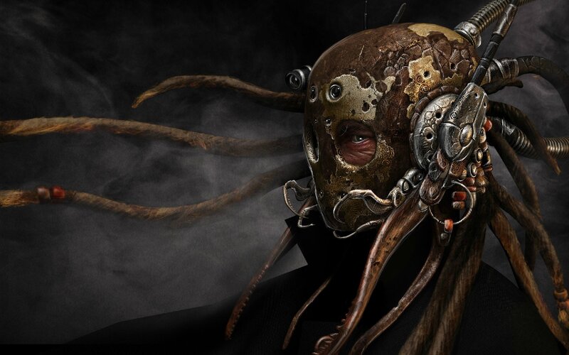 Mechanical Octopus Creature — Black