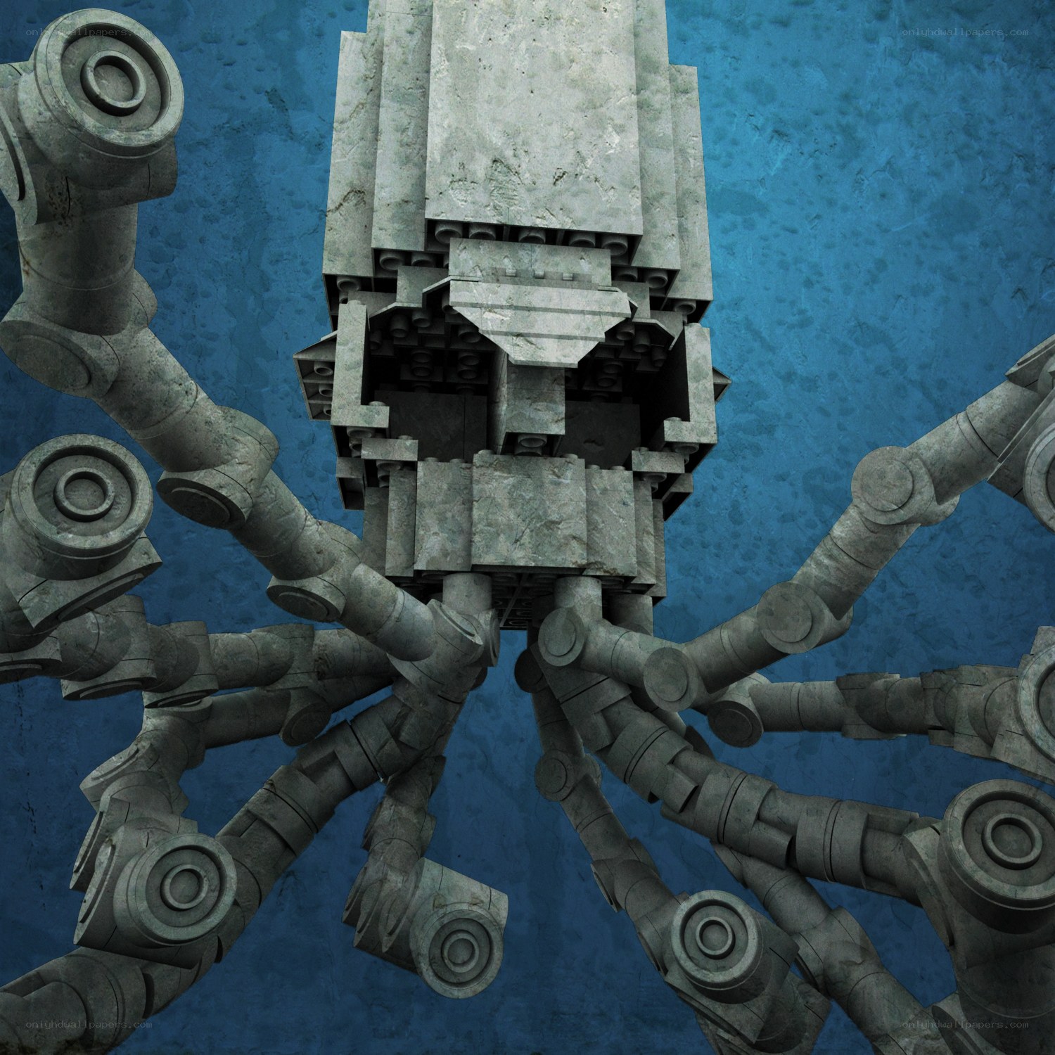 mechanical octopus sculpture