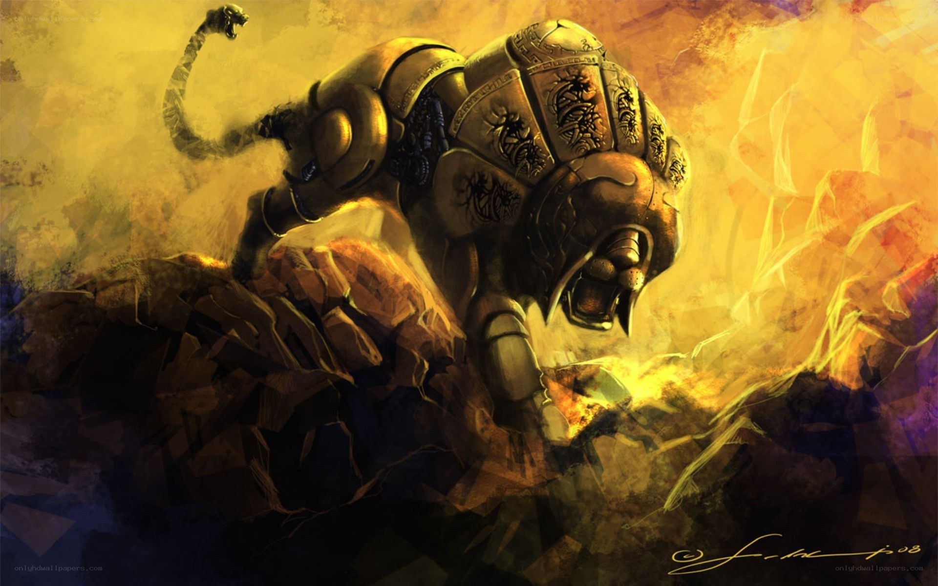 mechanical panther in battle