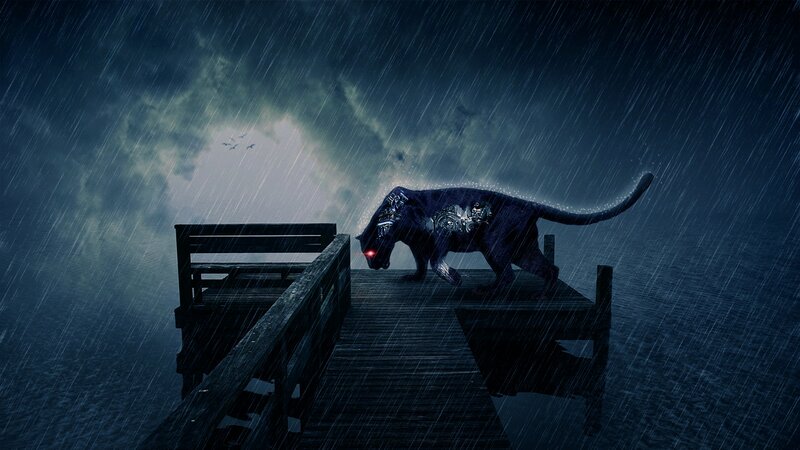 Mechanical Panther on Dock