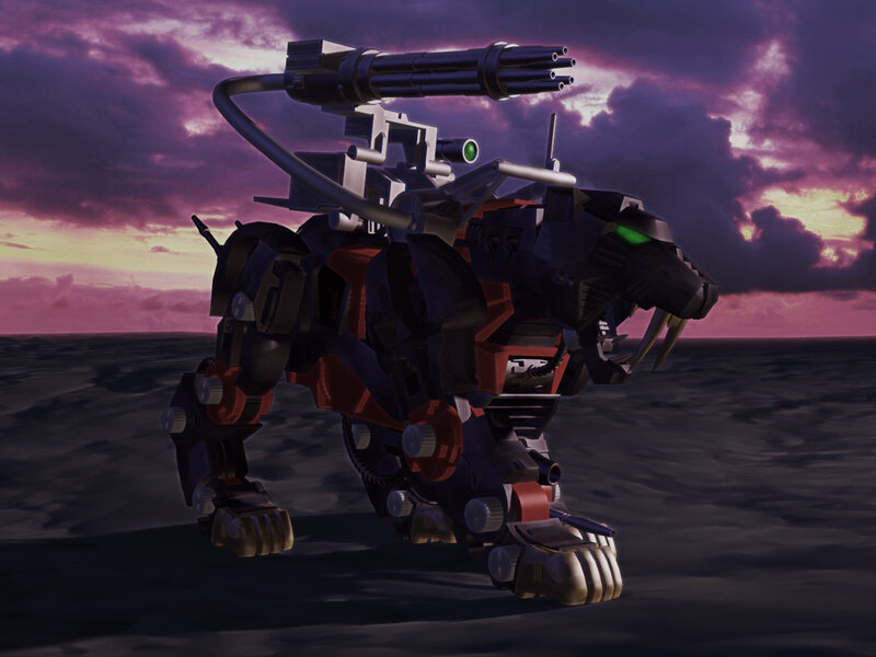 Mechanical Panther Robot — Purple