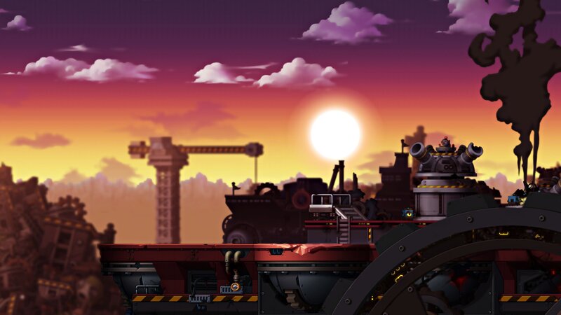 Mechanical Platform at Sunset