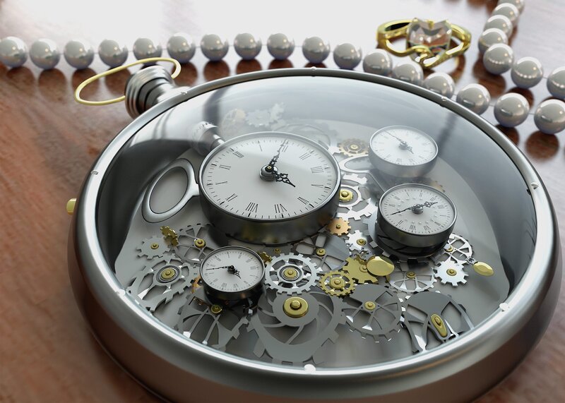 mechanical pocket watch