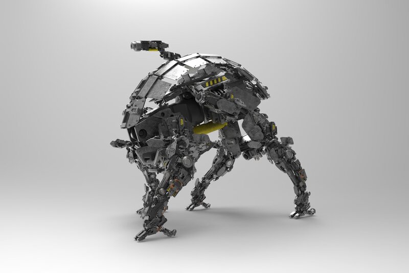 Mechanical Quadruped Robot — Gray