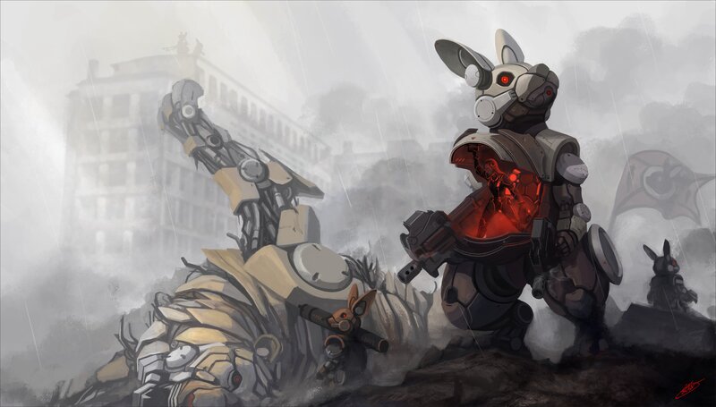 Mechanical Rabbit Soldiers — Gray