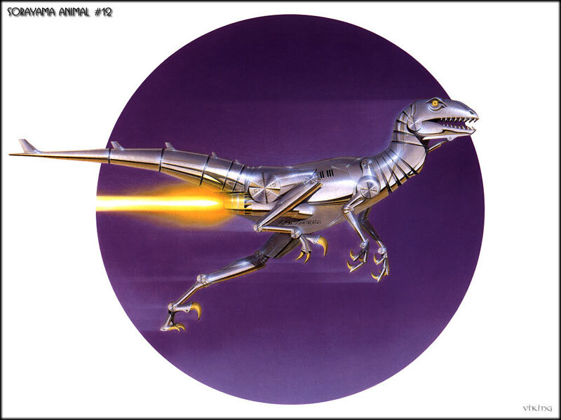 Mechanical raptor with jetpack