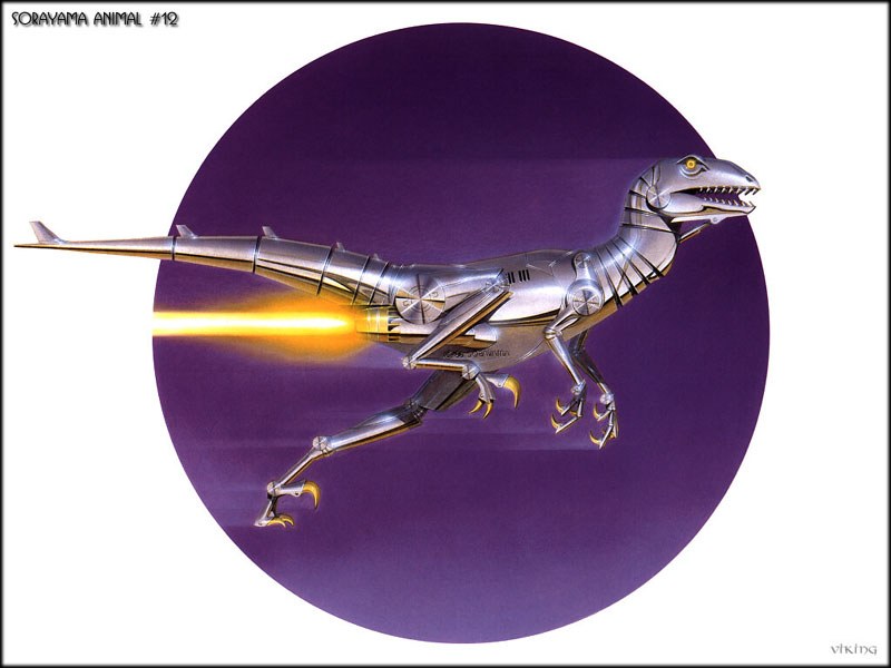 Mechanical raptor with jetpack