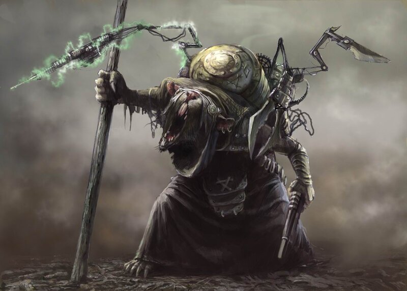 Mechanical Rat Creature — Gray