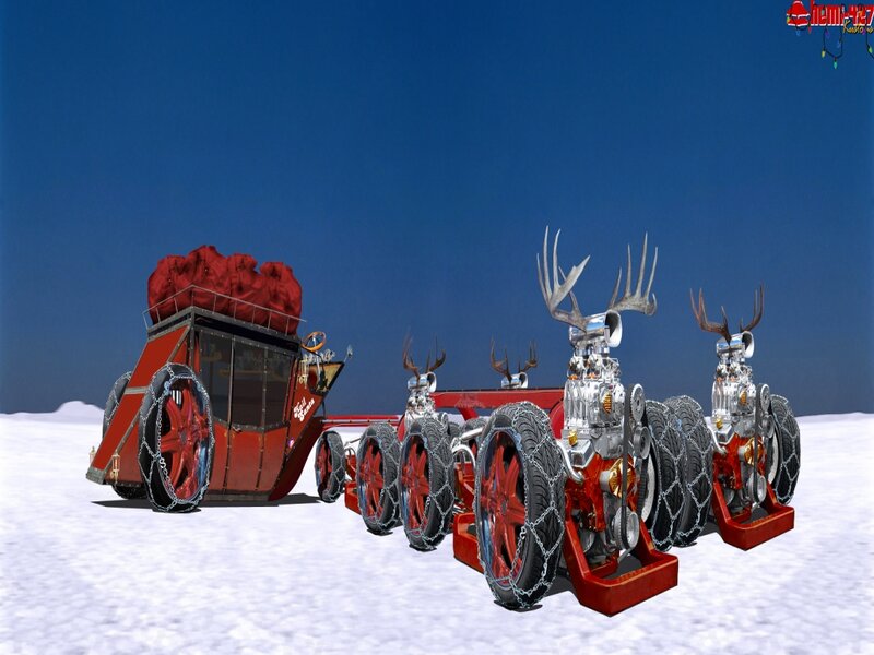 Mechanical Reindeer Sleigh