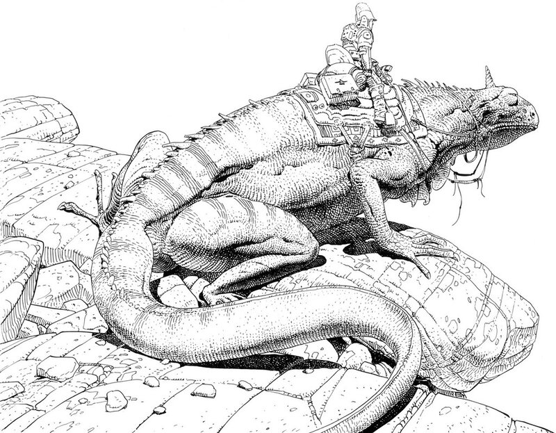 Mechanical Rider on Lizard — Black