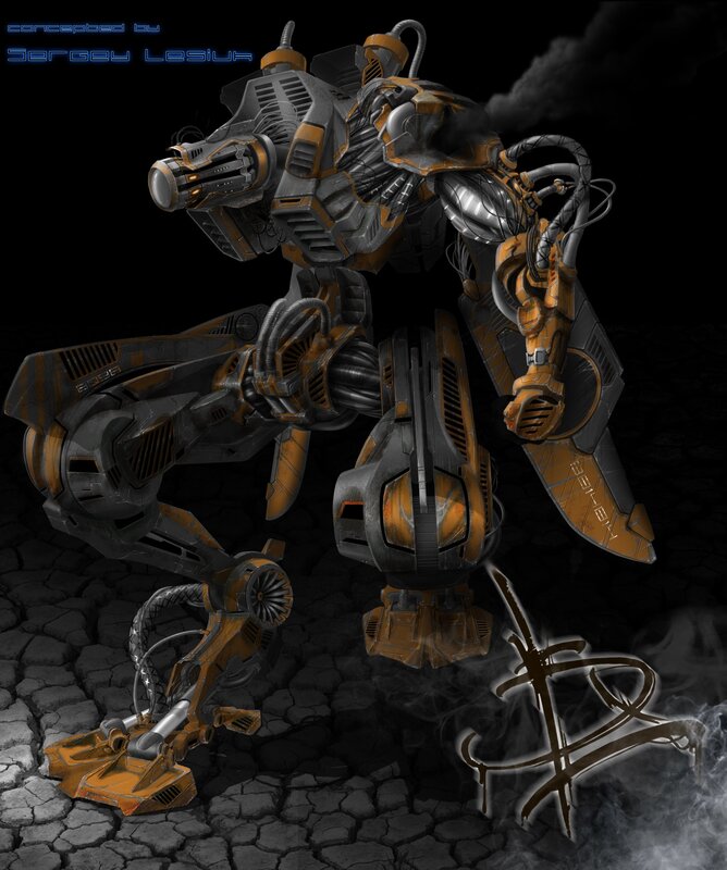 Mechanical Robot — Black, Dark