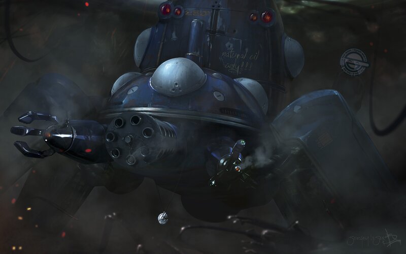 Mechanical Robot — Blue
